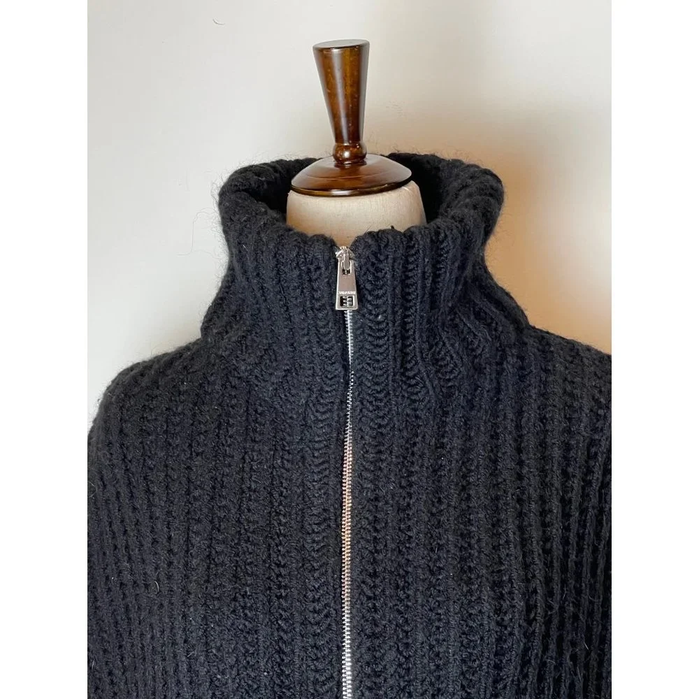 Zadig & Voltaire Black Knit Cardigan with Rainbow Heart Back Patch - Picture 7 of 11